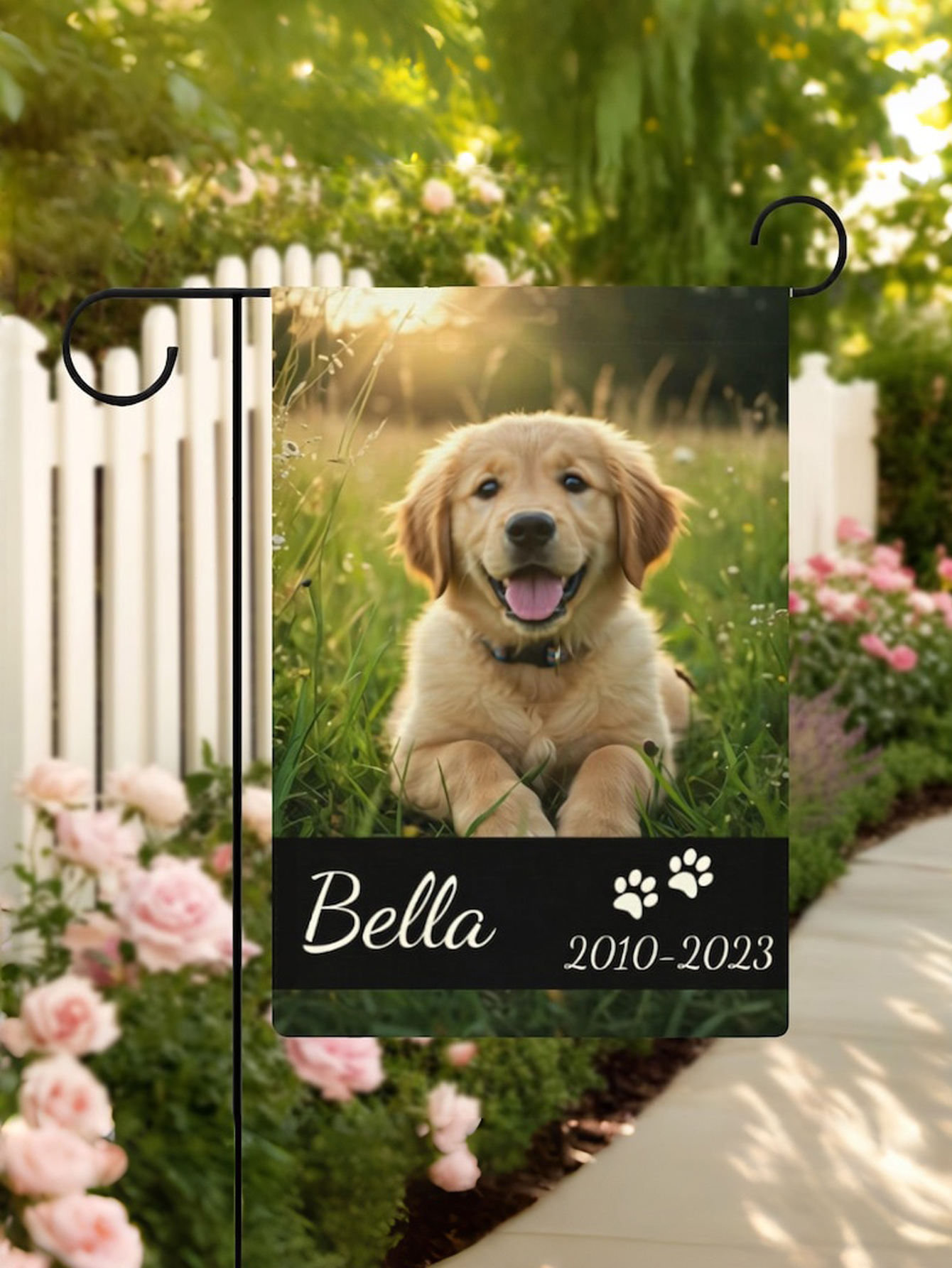 Custom Pet Memorial Garden Flags Personalized Dog and Cat Memorial Flags Condolence Gifts